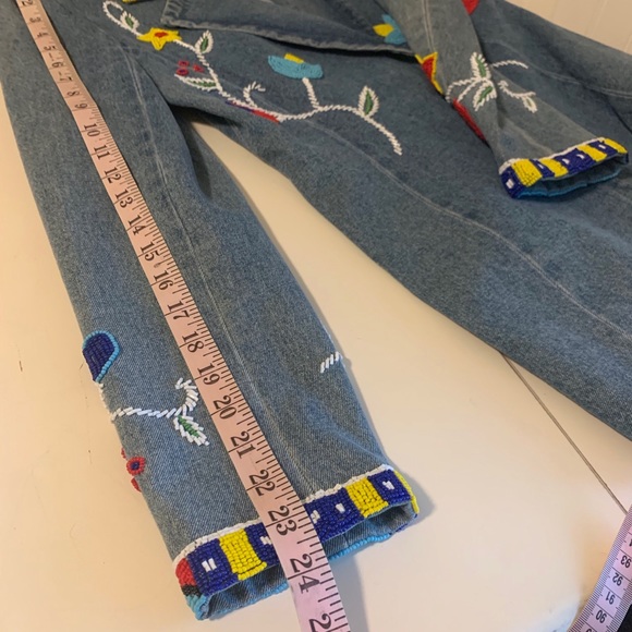 🪡 beaded Denim Jacket Blazer 🧵 - Picture 15 of 16